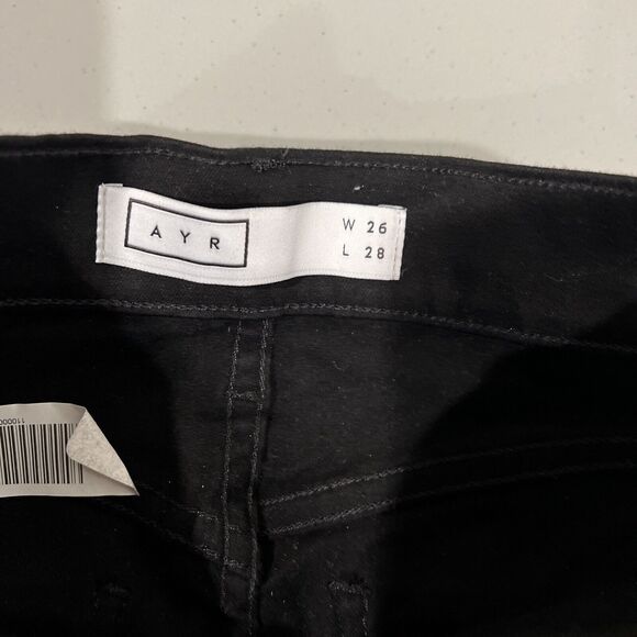 Ayr Jeans Women 26 Black Pants High Rise Skinny Stretch Preppy Classic‎ Capsule - Picture 10 of 14
